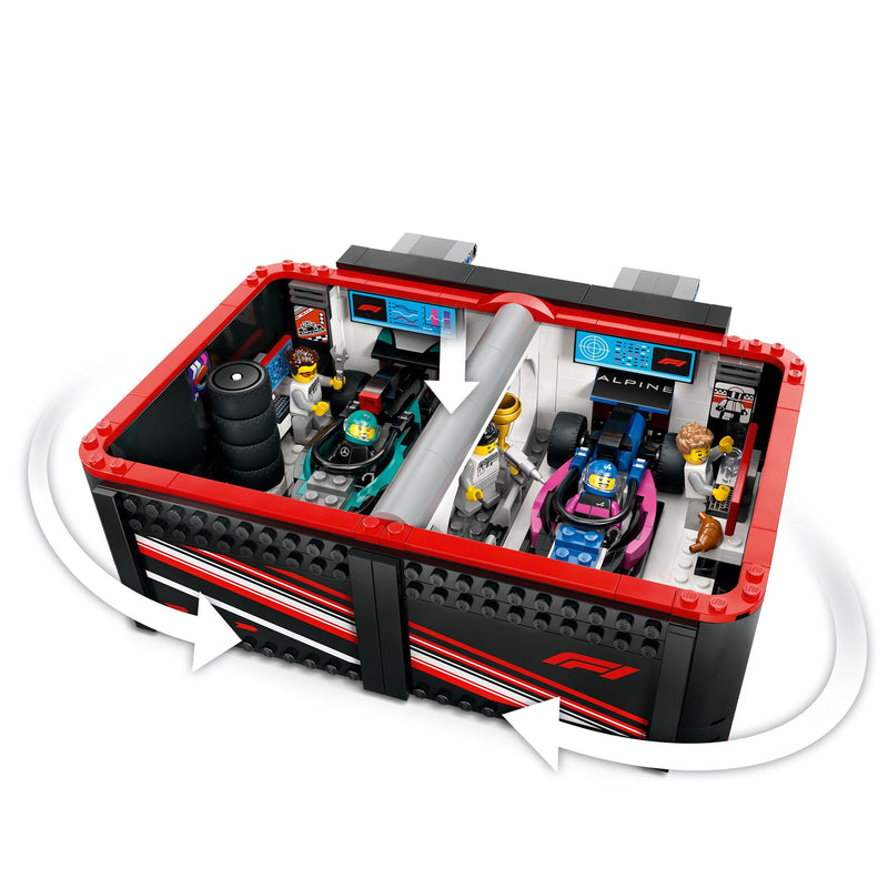 LEGO Pit Box with Mercedes AMG and Alpine F1 Cars 60444 City (Delivery: January 1, 2025)