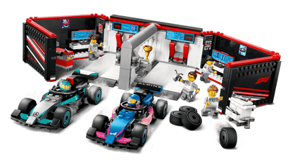 LEGO Pit Box with Mercedes AMG and Alpine F1 Cars 60444 City (Delivery: January 1, 2025)