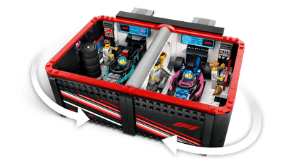 LEGO Pitbox mit Mercedes AMG und Alpine F1 Autos 60444 City