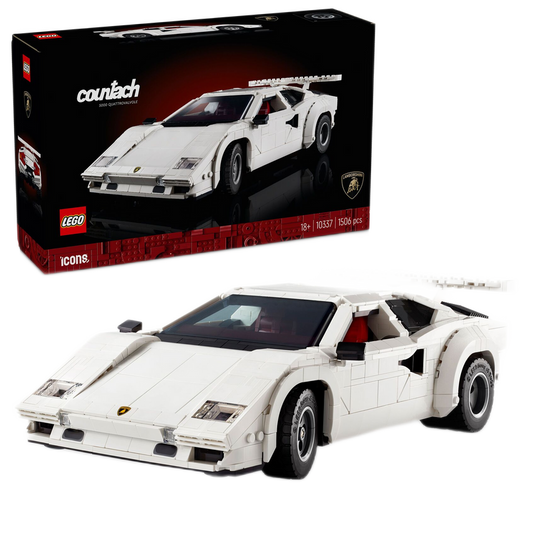 LEGO Weiße Lamborghini Countach 5000 Quattrovalvole 10337 Symbole