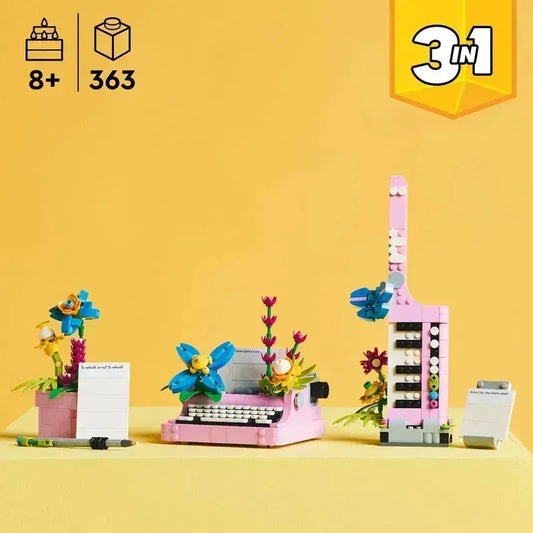 LEGO Typemachine met bloemen 31169 Creator 3-in-1