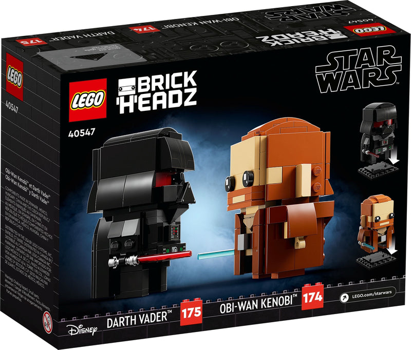 LEGO Obi-Wan Kenobi &amp; Darth Vader 40547 Brickheadz