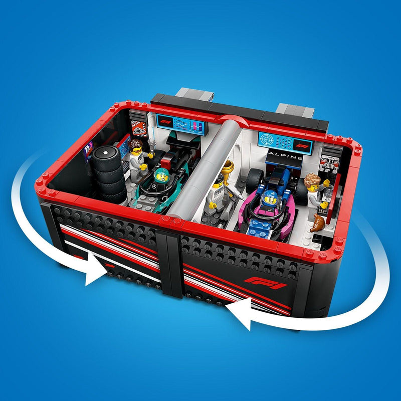 LEGO Pitbox mit Mercedes AMG und Alpine F1 Autos 60444 City