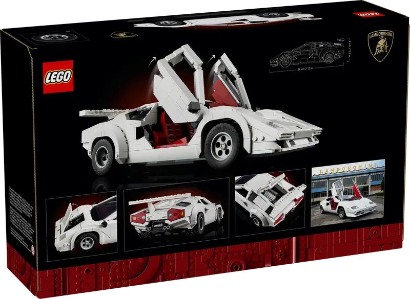 LEGO white Lamborghini Countach 5000 Quattrovalvole 10337 Icons (Pre-Order: 1-2025)