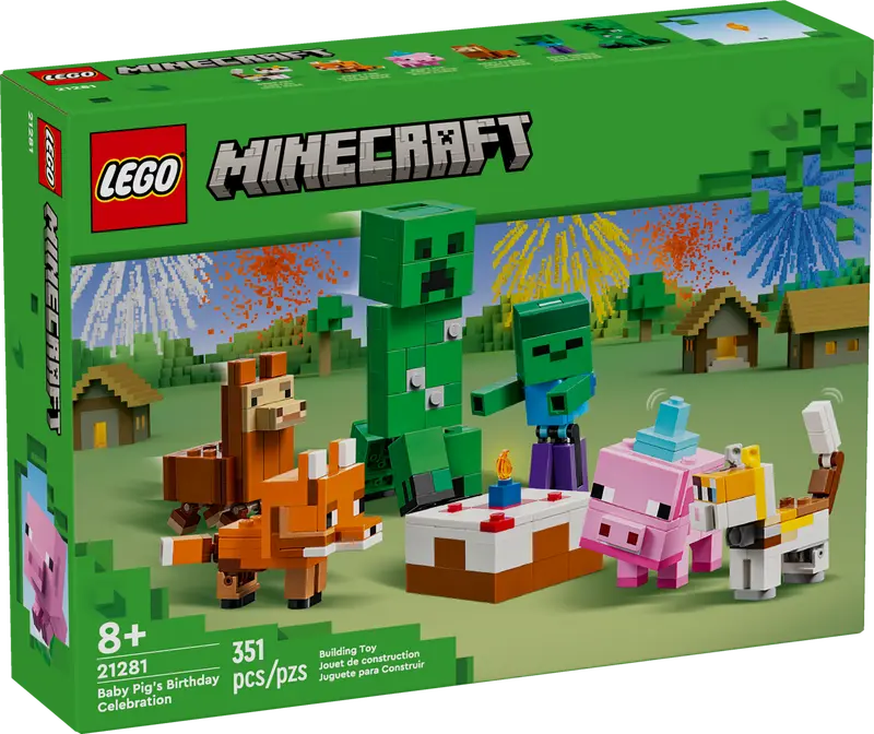 LEGO Verjaardag van het biggetje: Vier het feest met Minecraft 21281 Minecraft