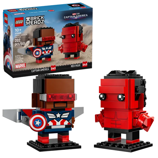 LEGO Captain America and Red Hulk figuren 40668 Brickheadz