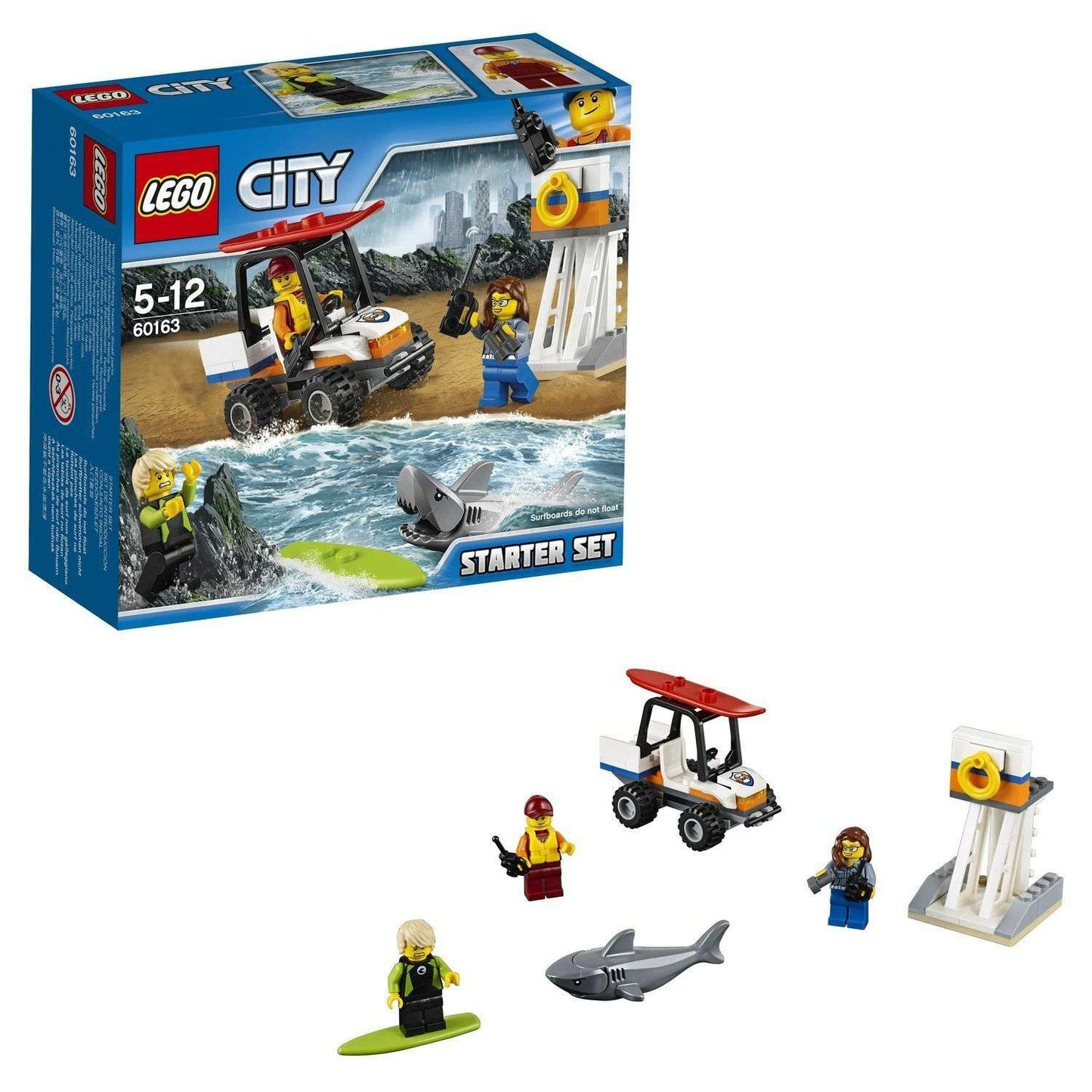 LEGO Küstenwache-Starterset mit Hai 60163 City