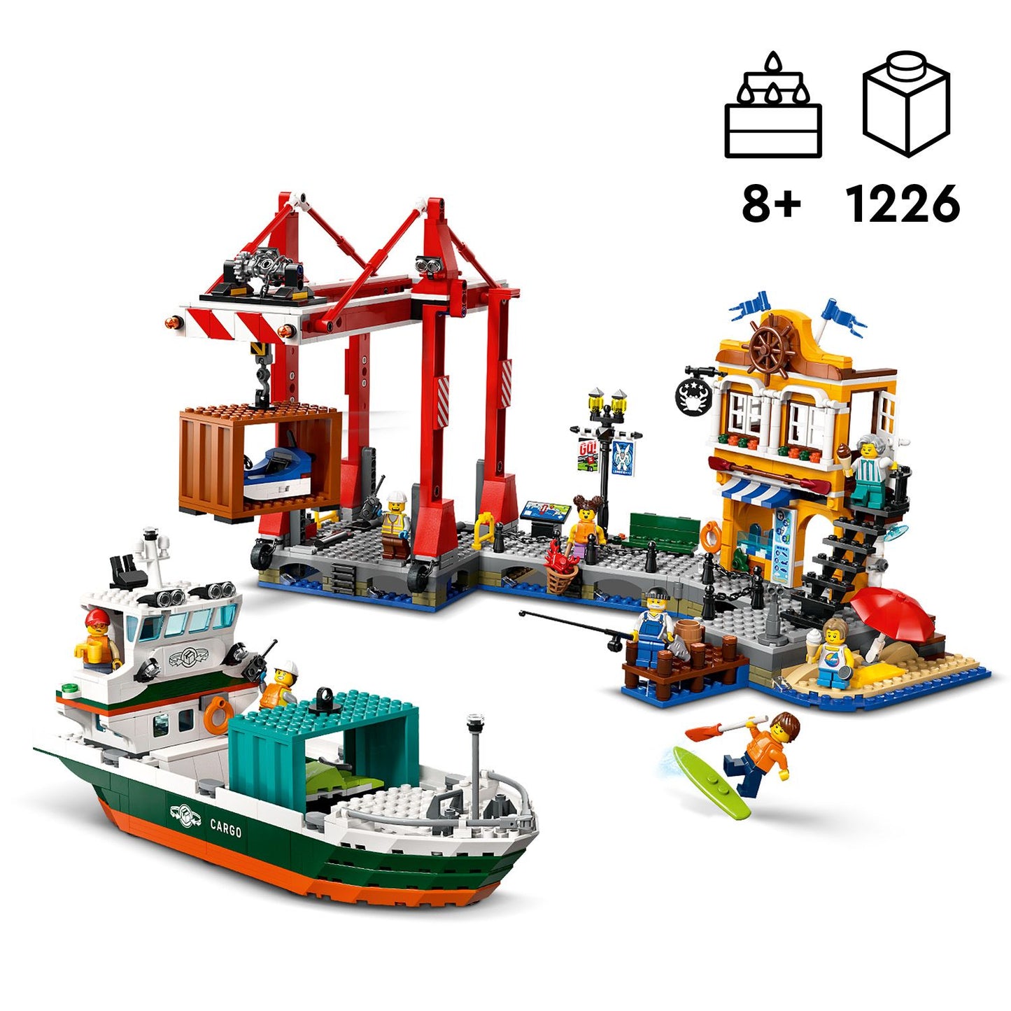 LEGO Harbor with freighter 60422 City