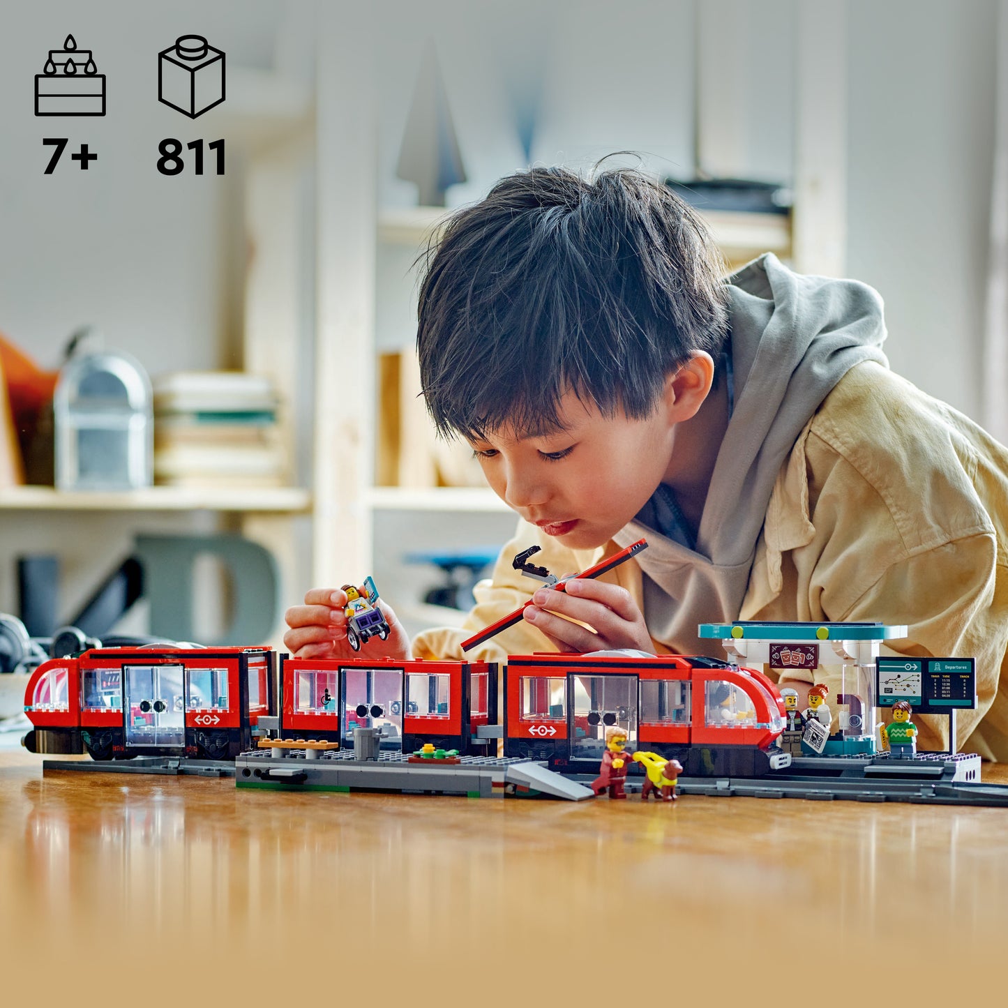 LEGO Innenstadt-Straßenbahn und Bahnhof 60423 City