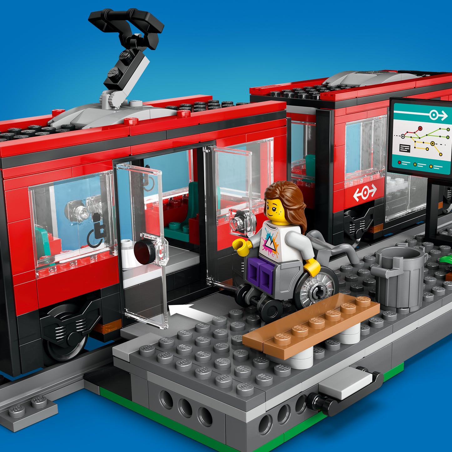 LEGO City Straßenbahn und Bahnhof 60423 City