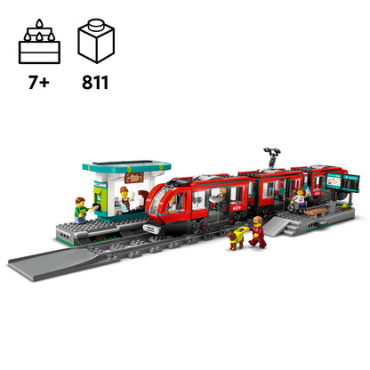 LEGO Innenstadt-Straßenbahn und Bahnhof 60423 City