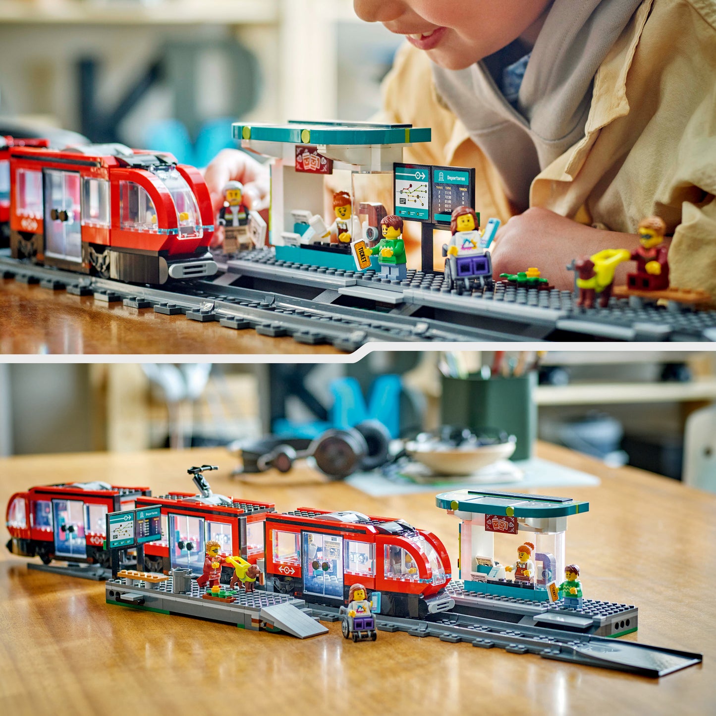 LEGO Innenstadt-Straßenbahn und Bahnhof 60423 City