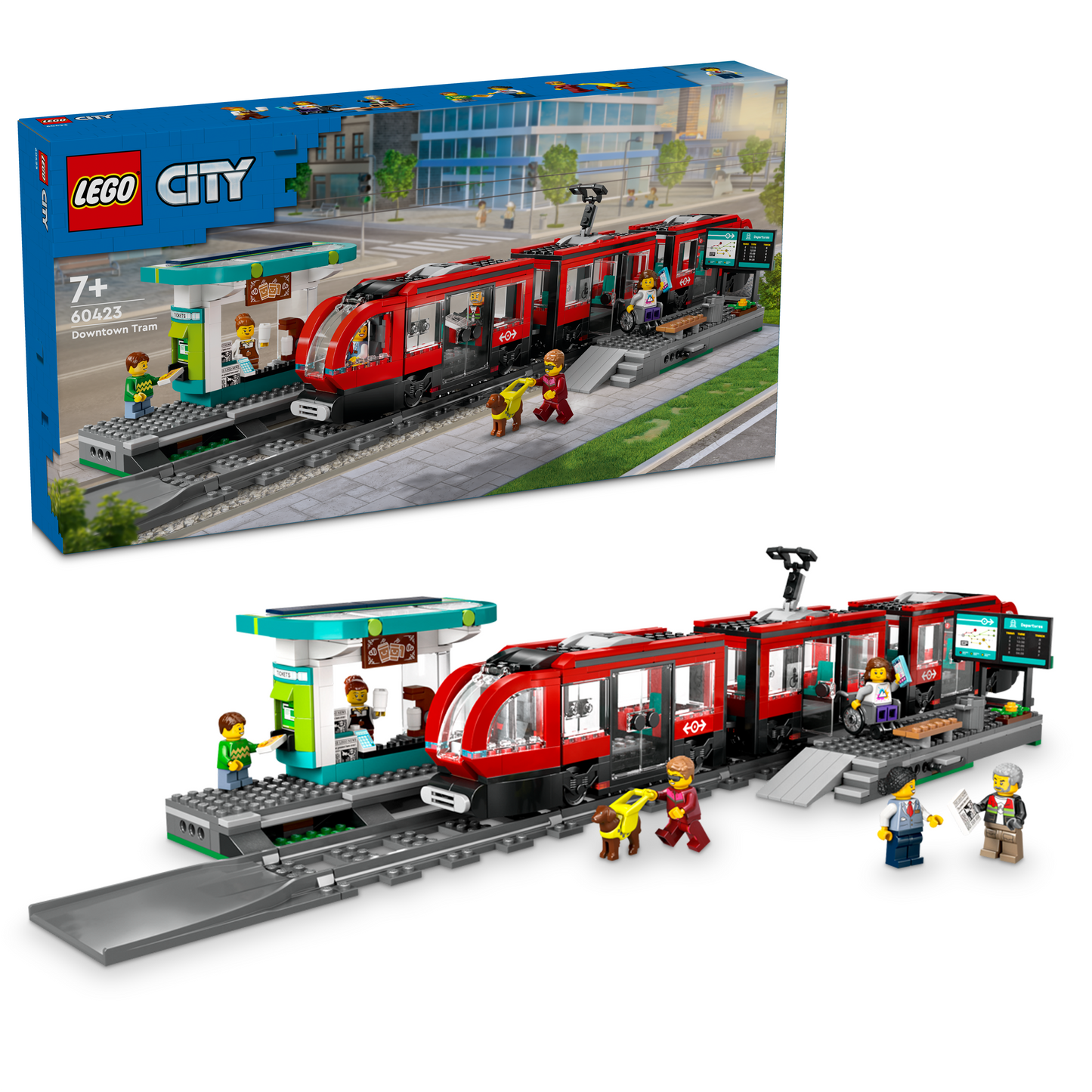 LEGO City Straßenbahn und Bahnhof 60423 City