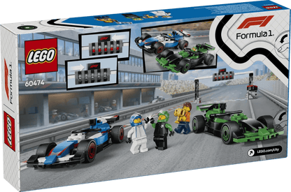 LEGO F1 Startlinie mit VCARB- und Sauber-Formel-1-Autos 60474 City