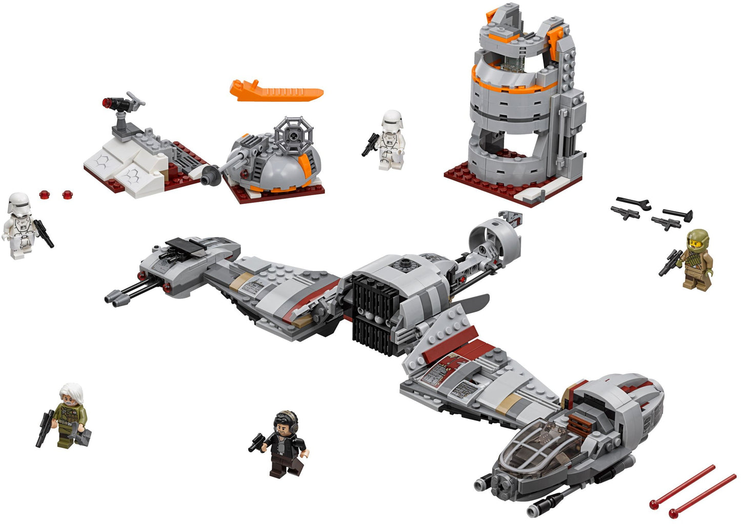 LEGO Verdediging van Crai inclusief Poe Damerin, Ematt en Troopers 75202 StarWars