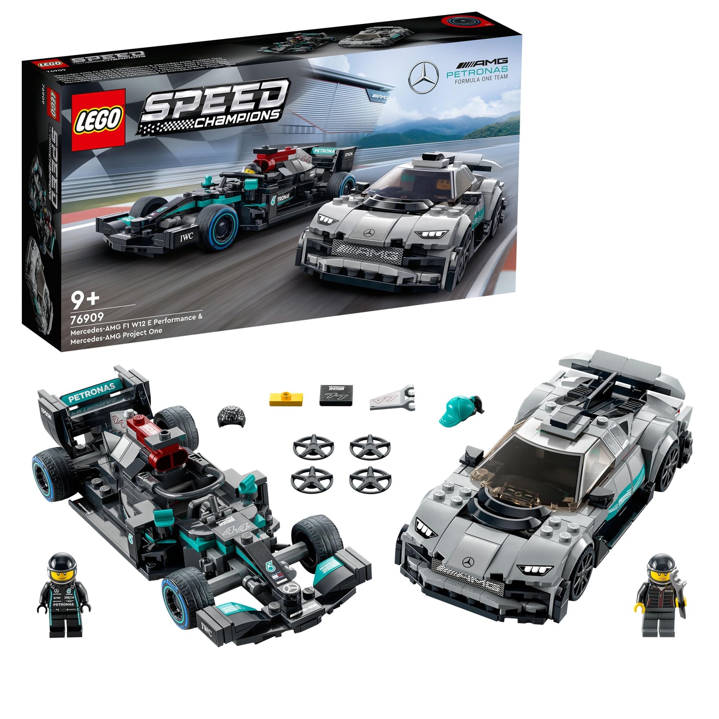 LEGO Mercedes-AMG Formel 1 W12 E Performance &amp; Mercedes-AMG Project One 76909 