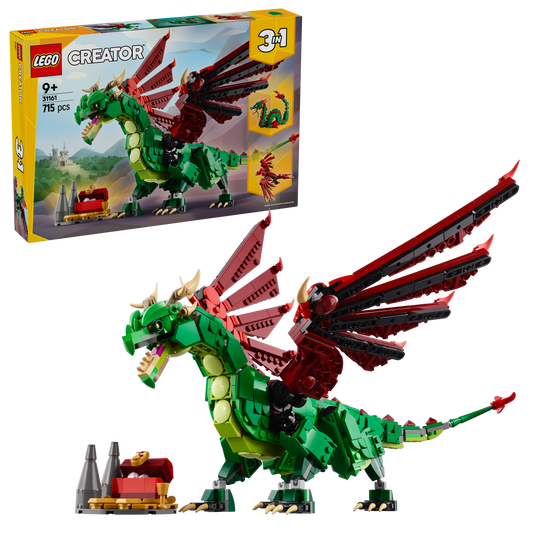 LEGO Middeleeuwse Draak 31161 Creator 3-in-1 (Pre-Order: januari 2025)