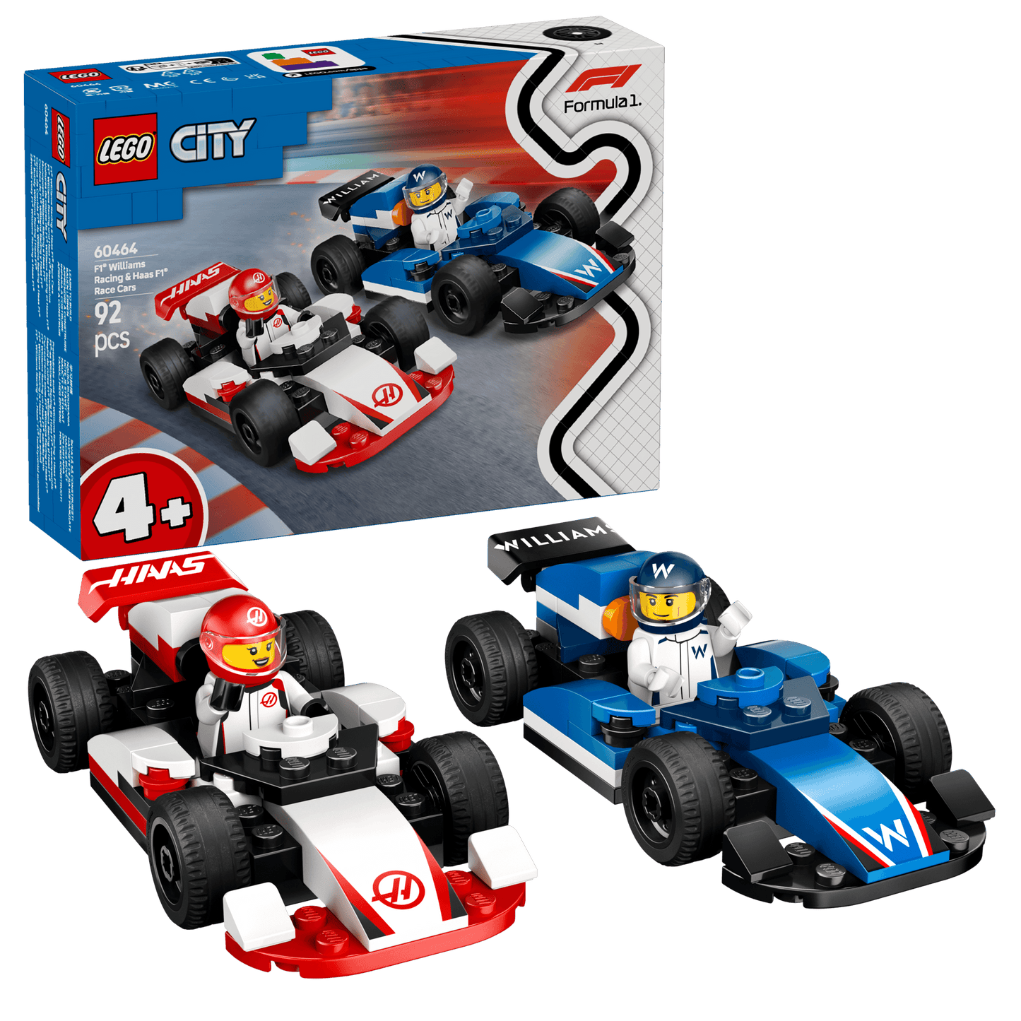 LEGO F1 Williams Racing & Haas Formule 1 auto's 60464 City