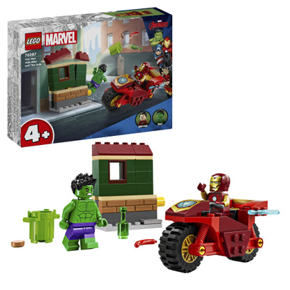 LEGO Iron Man mit Fahrrad und The Hulk 76287 Superhelden