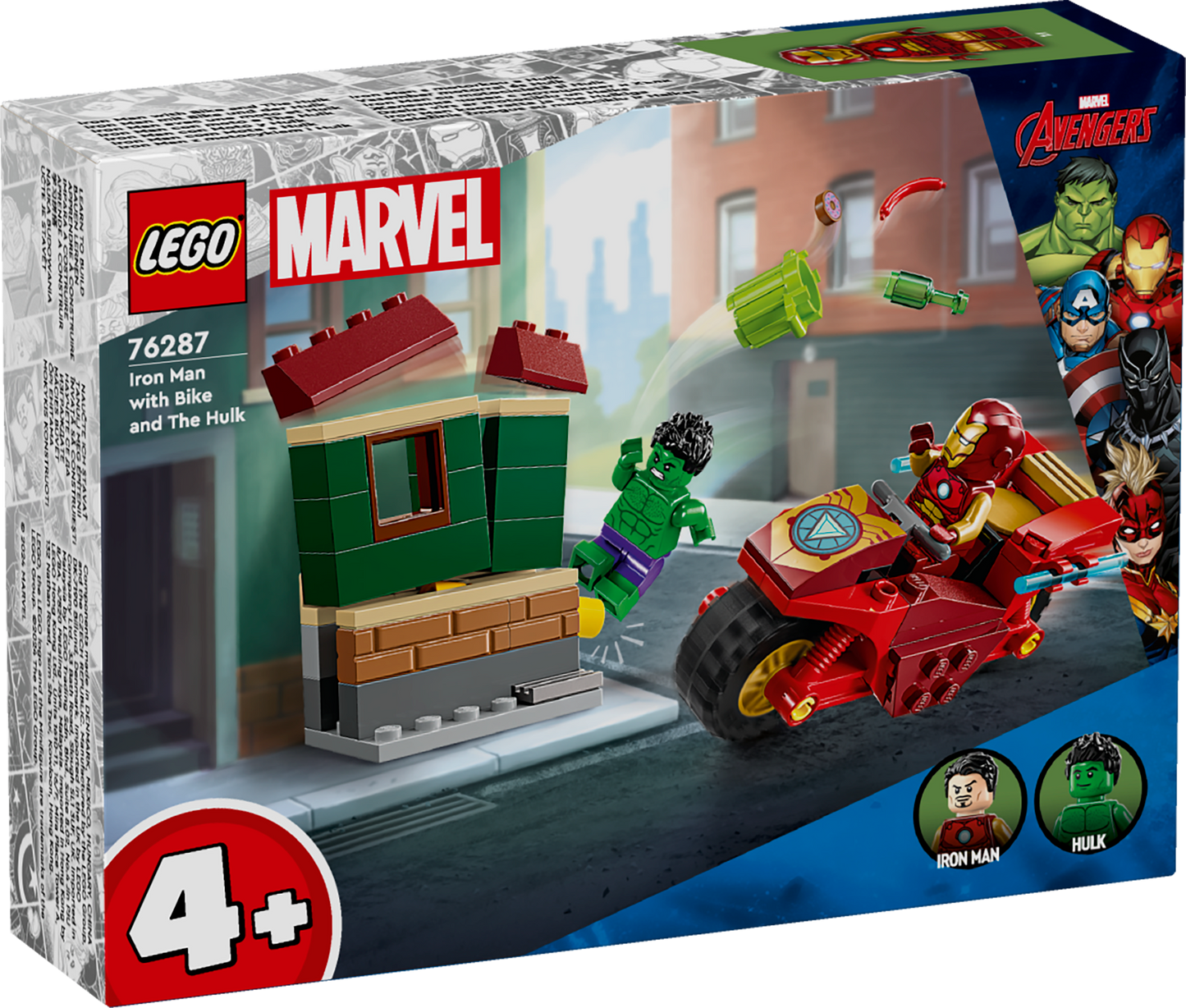 LEGO Iron Man mit Fahrrad und The Hulk 76287 Superhelden