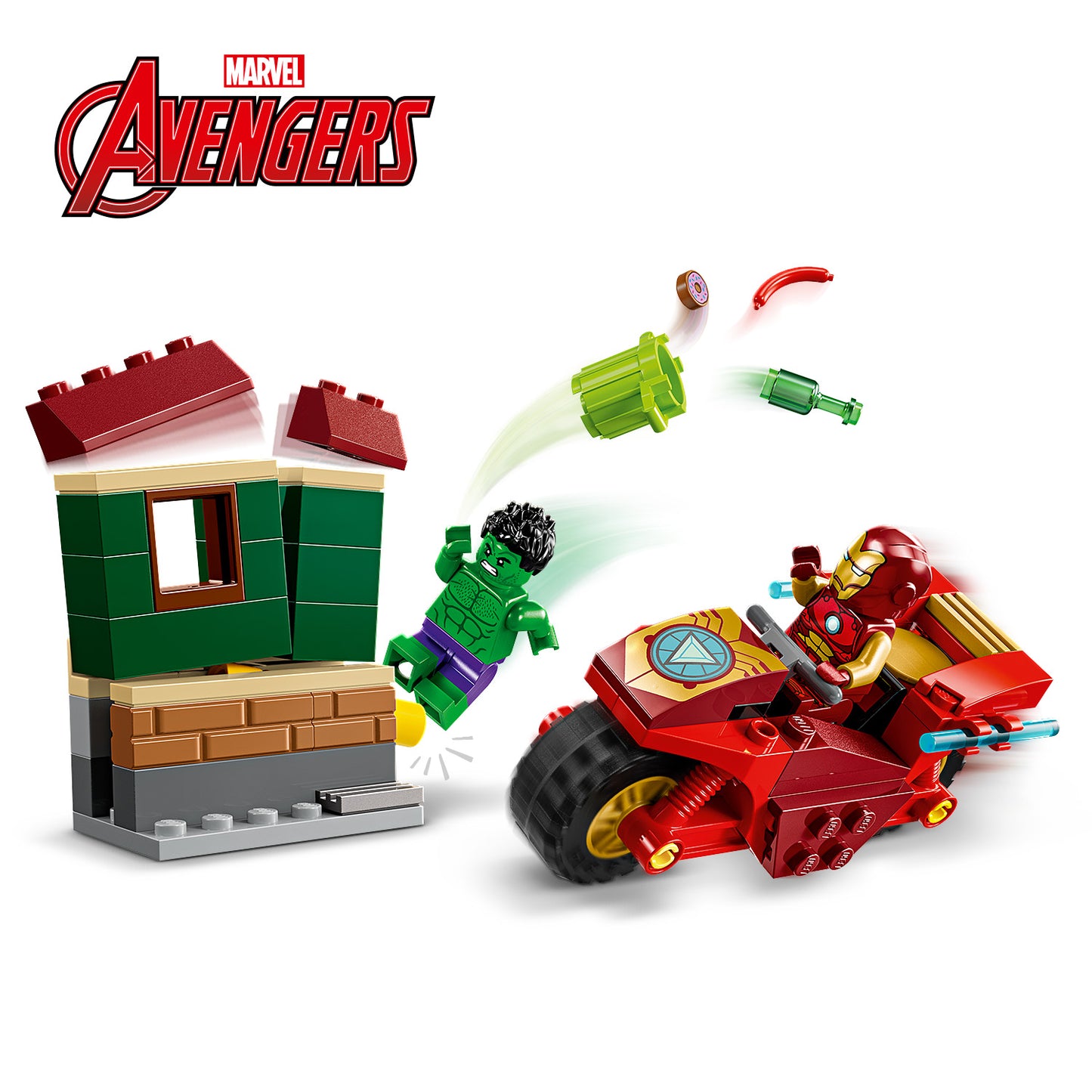 LEGO Iron Man met motor en de Hulk 76287 Superheroes