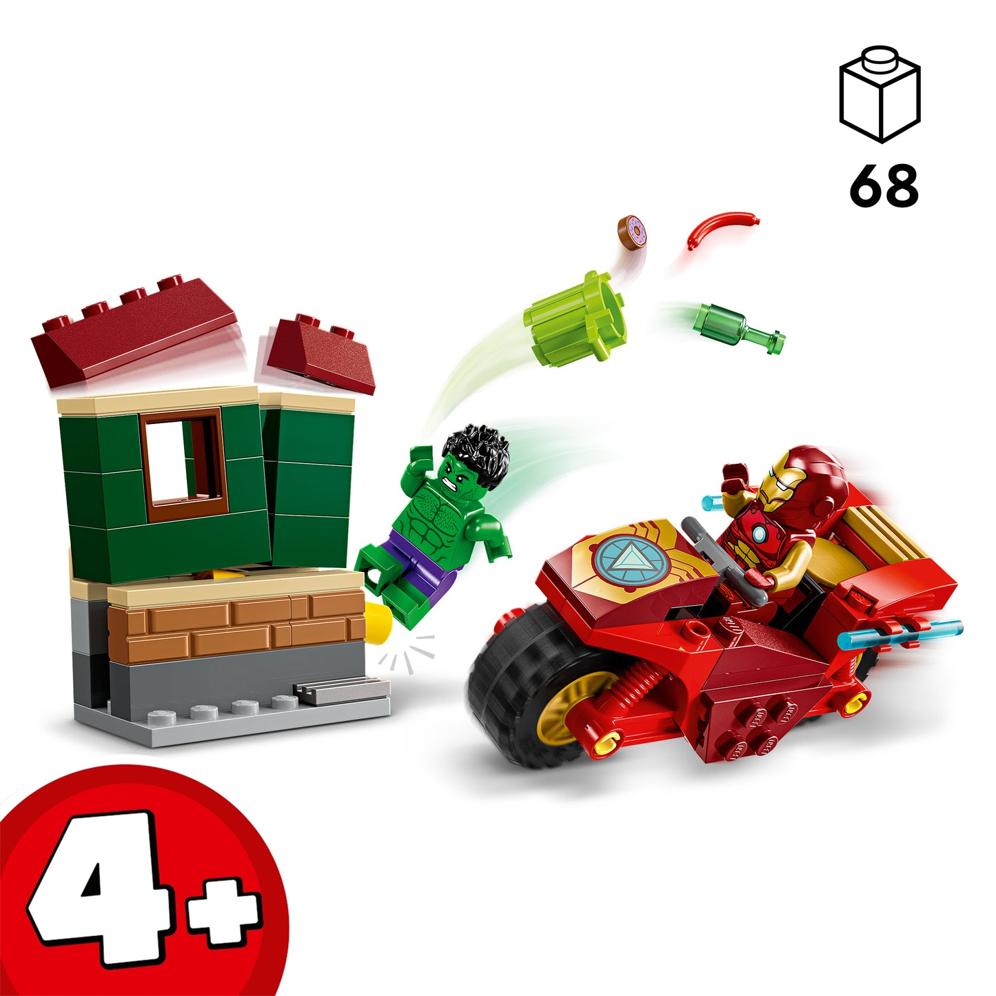 LEGO Iron Man mit Fahrrad und The Hulk 76287 Superhelden