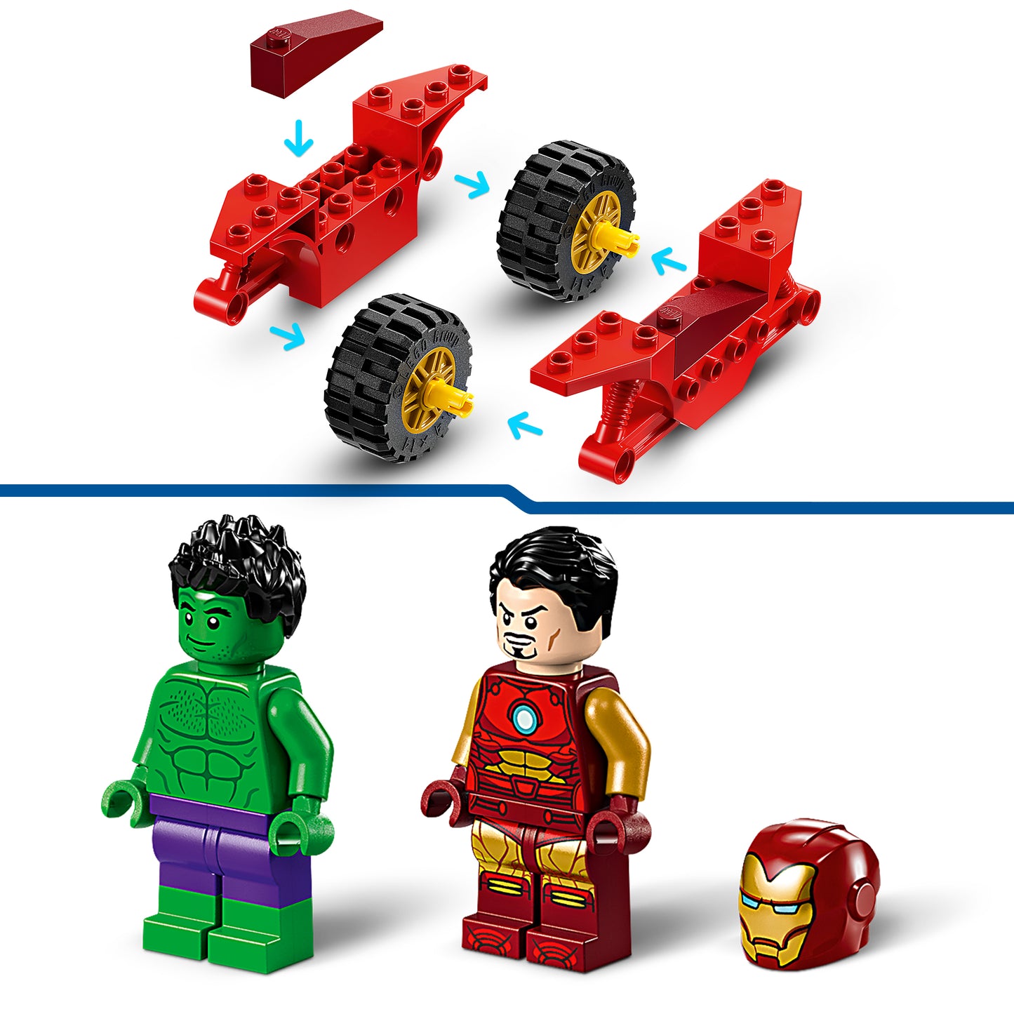 LEGO Iron Man mit Fahrrad und The Hulk 76287 Superhelden