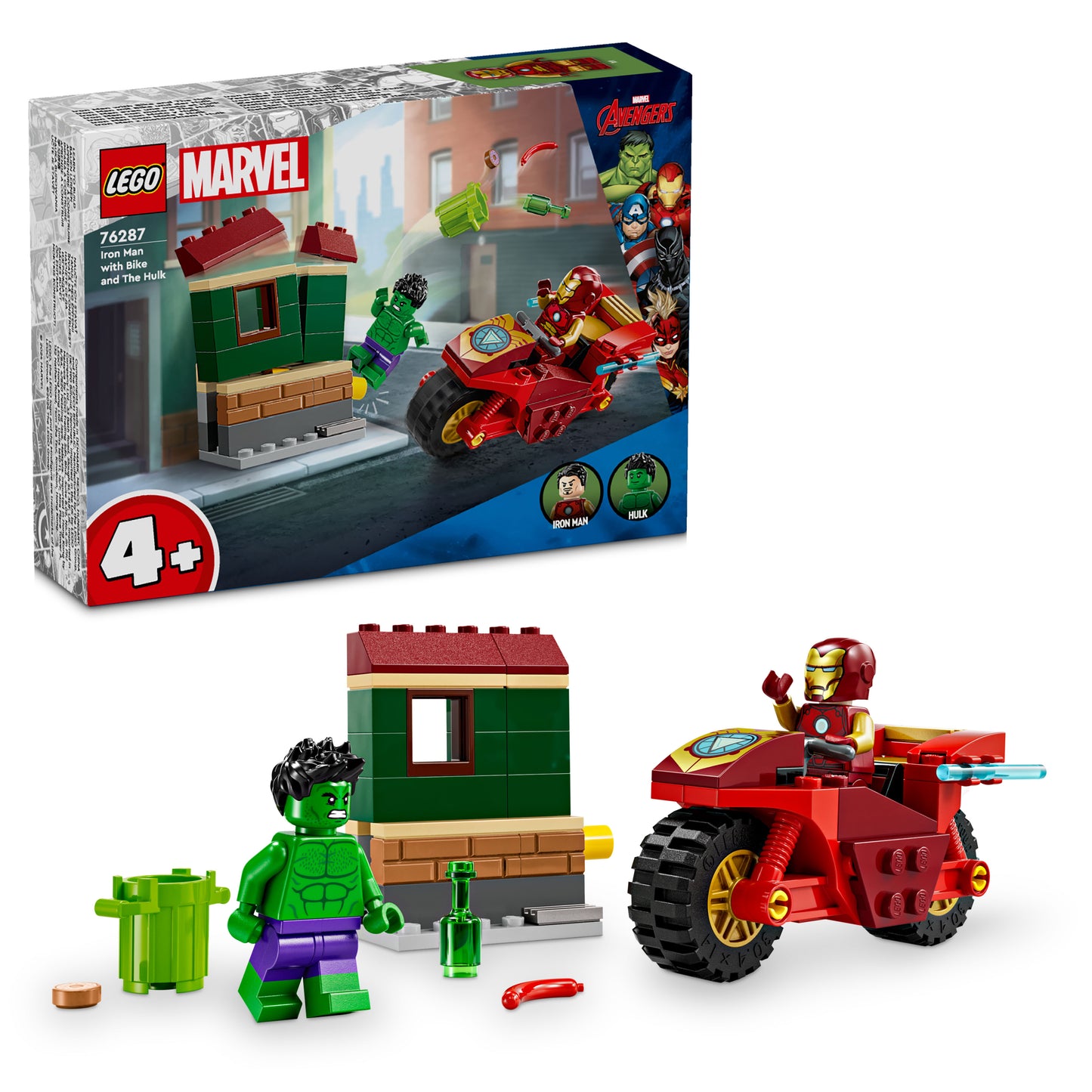 LEGO Iron Man mit Motorrad und den Hulk 76287 Superhelden