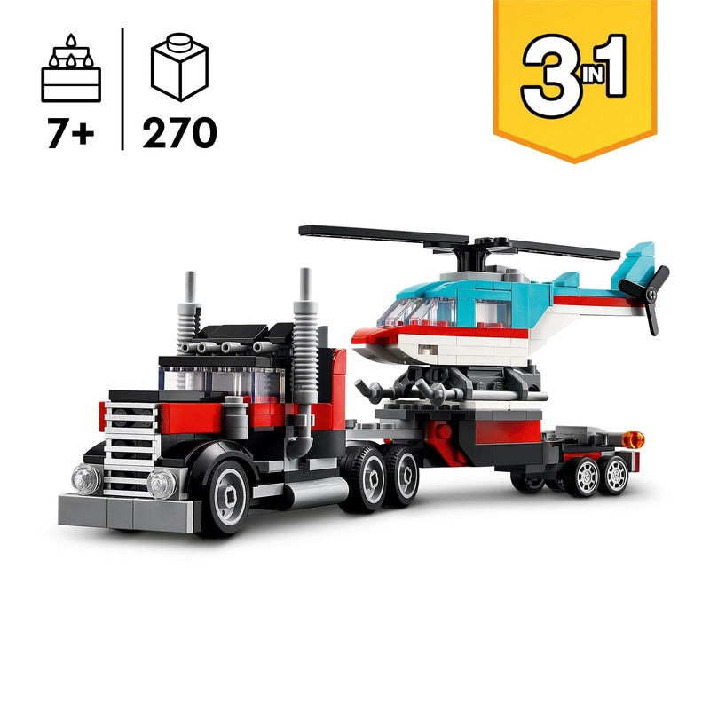 LEGO Flatbed Truck with Helicopter 31146 Creator 3 in 1 LEGO CREATOR 3 IN 1 @ 2TTOYS LEGO €. 19.99