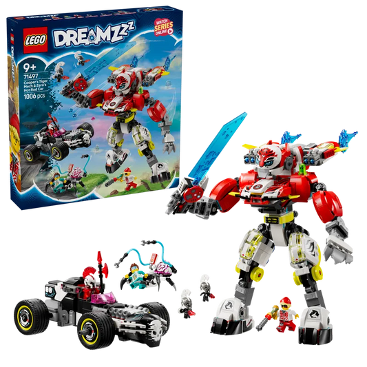 LEGO Coopers Tiger Mech &amp; Zero's HotRod 71497 Dreamzzz (Pre-Order: January 2025)