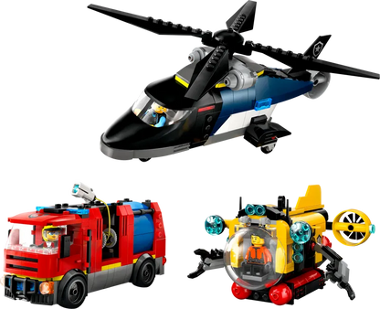 LEGO Hubschrauber, Feuerwehrauto und U-Boot 60462 City