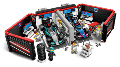 LEGO Pitbox mit Mercedes AMG und Alpine F1 Autos 60444 City