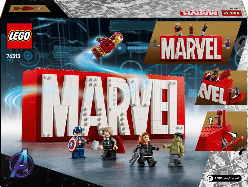 LEGO Marvel Logo und Figuren 76313 Superhelden