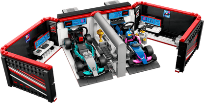 LEGO Pitbox mit Mercedes AMG und Alpine F1 Autos 60444 City