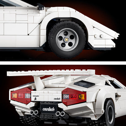 LEGO white Lamborghini Countach 5000 Quattrovalvole 10337 Icons (Pre-Order: 1-2025)