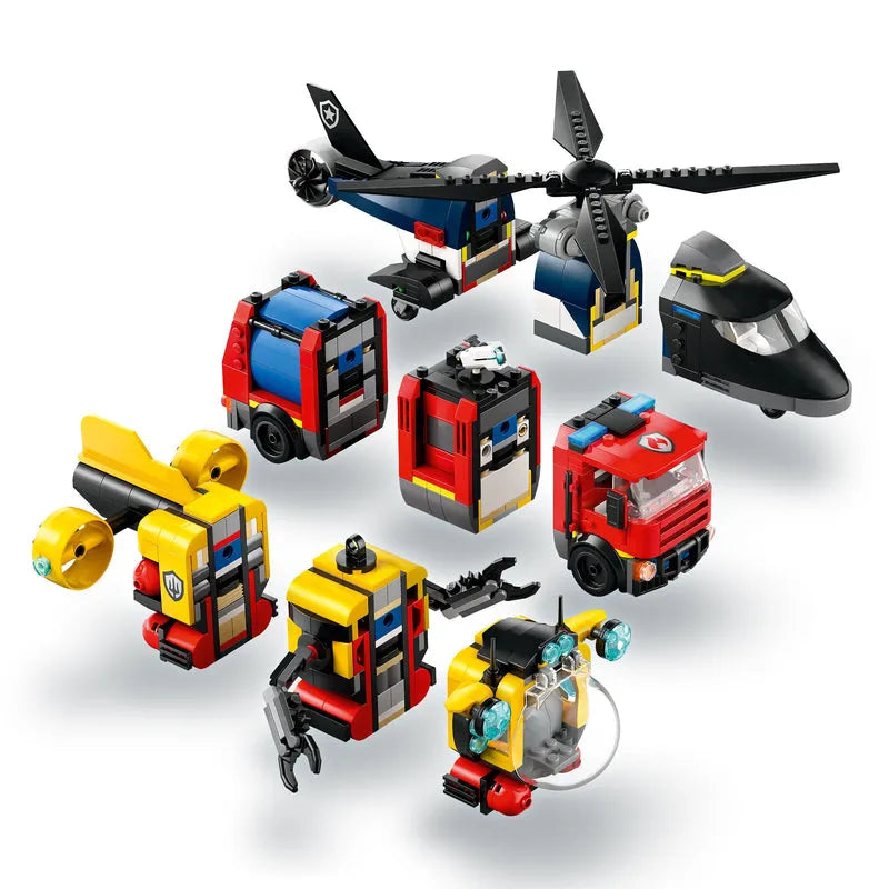 LEGO Helikopter, brandweerwagen en Onderzeeer 60462 City