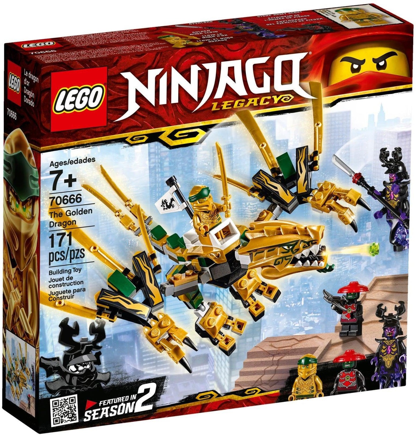 LEGO 70666 Gouden Draak met Ninja Lloyd 70666 Ninjago LEGO NINJAGO @ 2TTOYS | Official LEGO shop😊🥰 LEGO €. 29.99