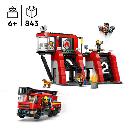 LEGO Brandweerkazerne met luchtladdervoertuig 60414 City LEGO FRIENDS @ 2TTOYS | Official LEGO shop😊🥰 LEGO €. 67.49