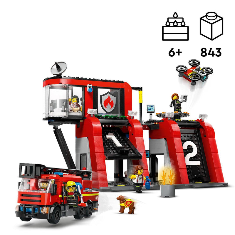 LEGO Brandweerkazerne met luchtladdervoertuig 60414 City LEGO FRIENDS @ 2TTOYS | Official LEGO shop😊🥰 LEGO €. 67.49