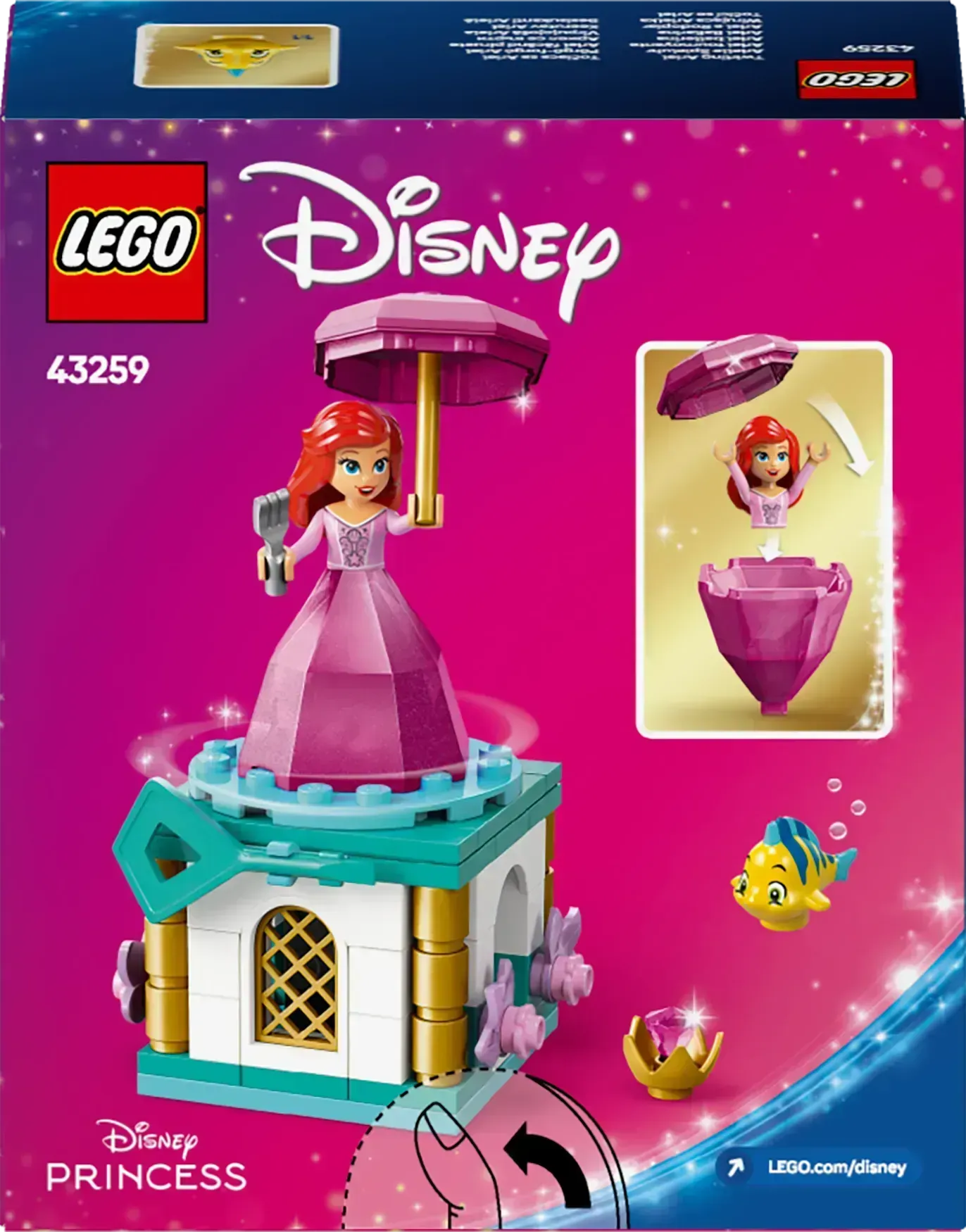 LEGO Draaiende Ariel 43259 Disney (Pre-Order: januari 2025) @ 2TTOYS | Official LEGO shop😊🥰 LEGO €. 8.49