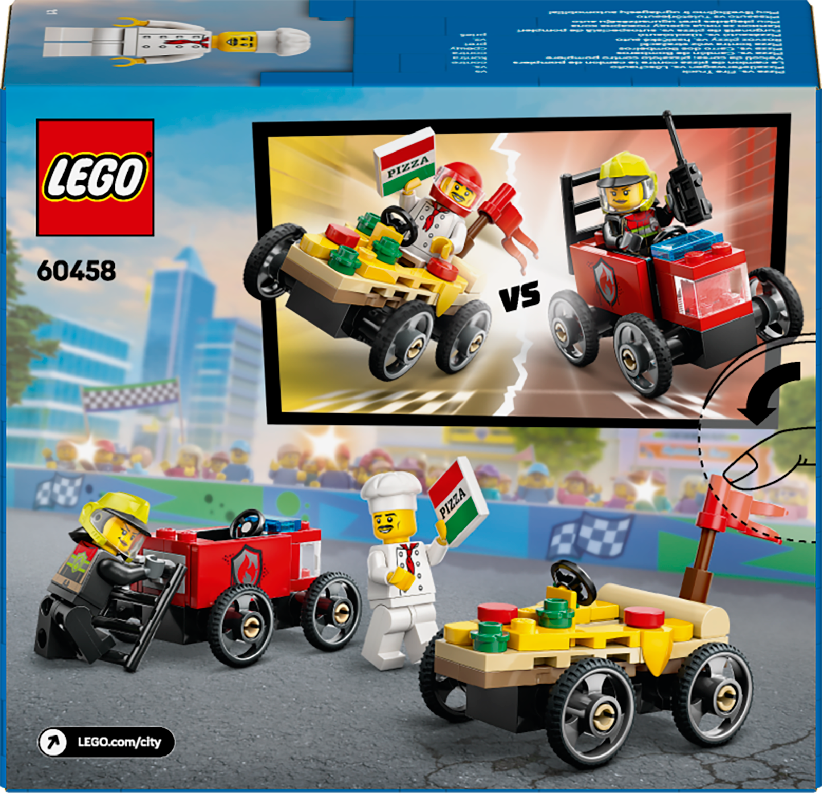 LEGO Raceauto pakket: pizzabestelwagen vs Brandweerwagen 60458 City (Pre-Order: januari 2025) LEGO CITY @ 2TTOYS | Official LEGO shop😊🥰 LEGO €. 8.49