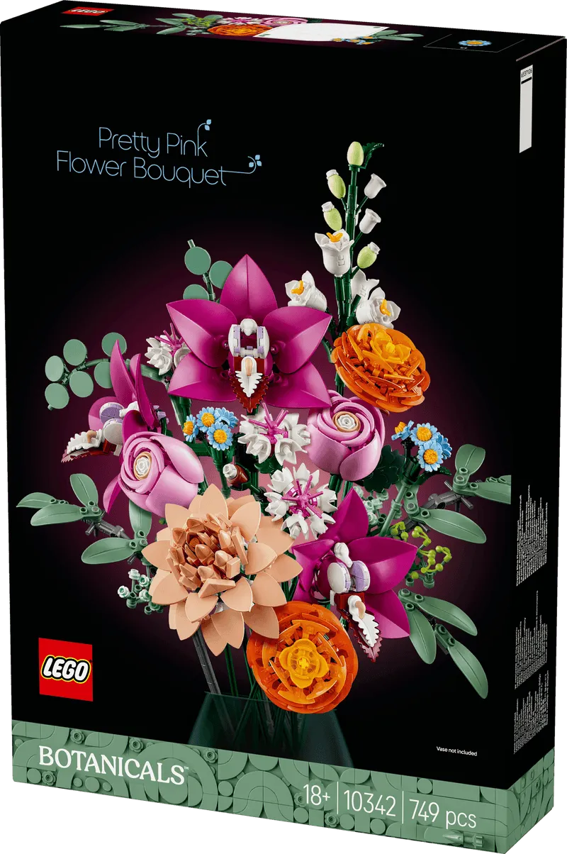 LEGO 10342 Roze boeket, nieuwe bloemenset van LEGO