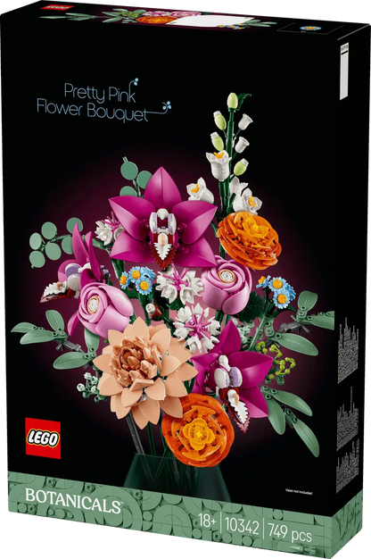 LEGO 10342 Roze boeket, nieuwe bloemenset van LEGO