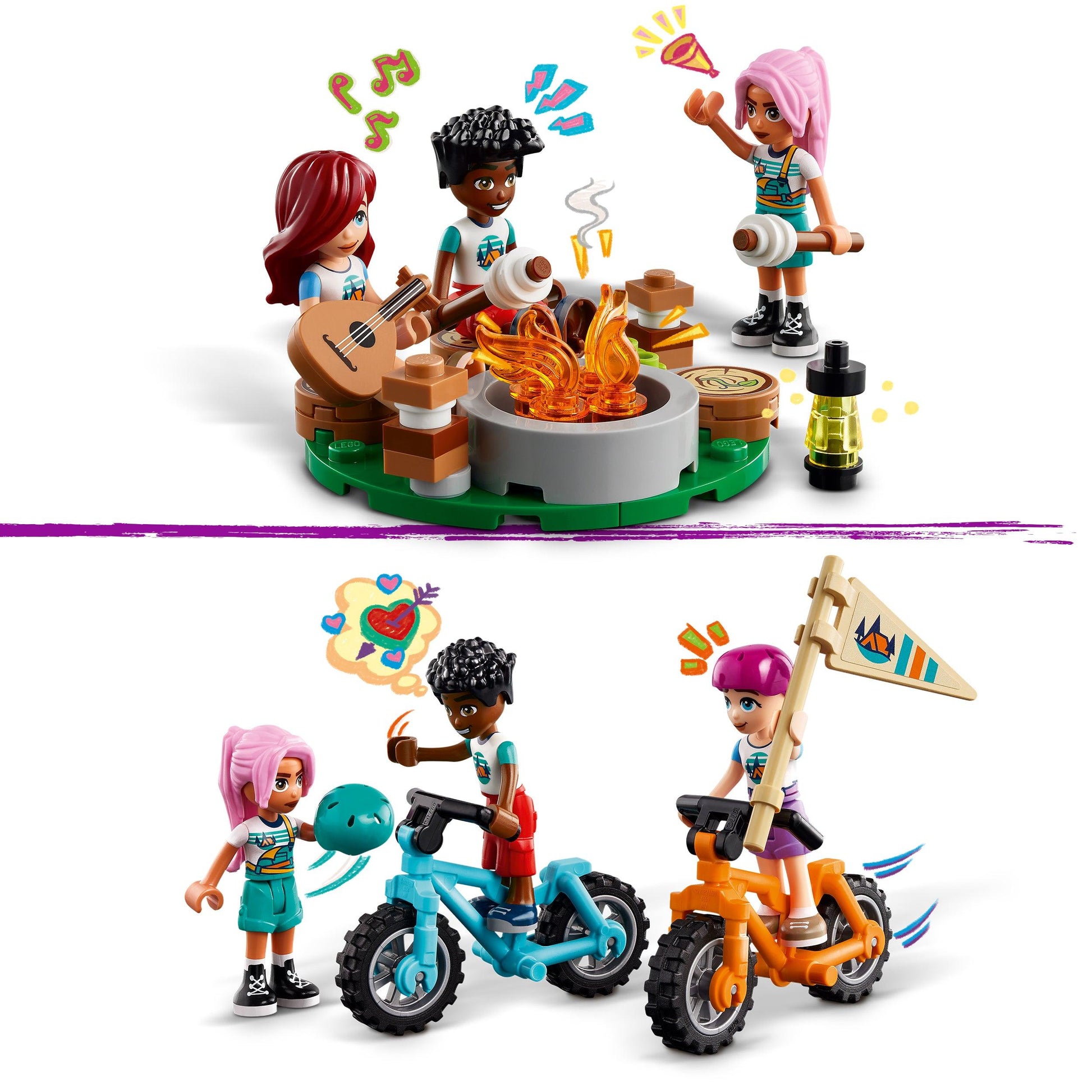 LEGO Vakantie Kamp Knusse Hutten 42624 Friends (Pre-Order: verwacht juni) LEGO Friends @ 2TTOYS LEGO €. 37.49