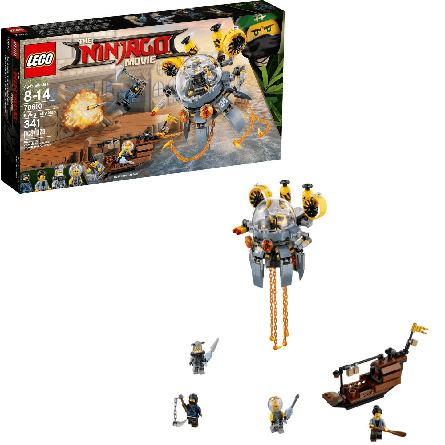 LEGO Vliegende kwal duikboot 70610 Ninjago LEGO NINJAGO @ 2TTOYS | Official LEGO shop😊🥰 LEGO €. 44.99