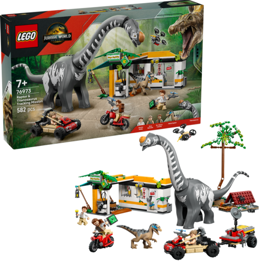 LEGO Raptor and Titanosaurus Search Mission 76973 Jurassic World