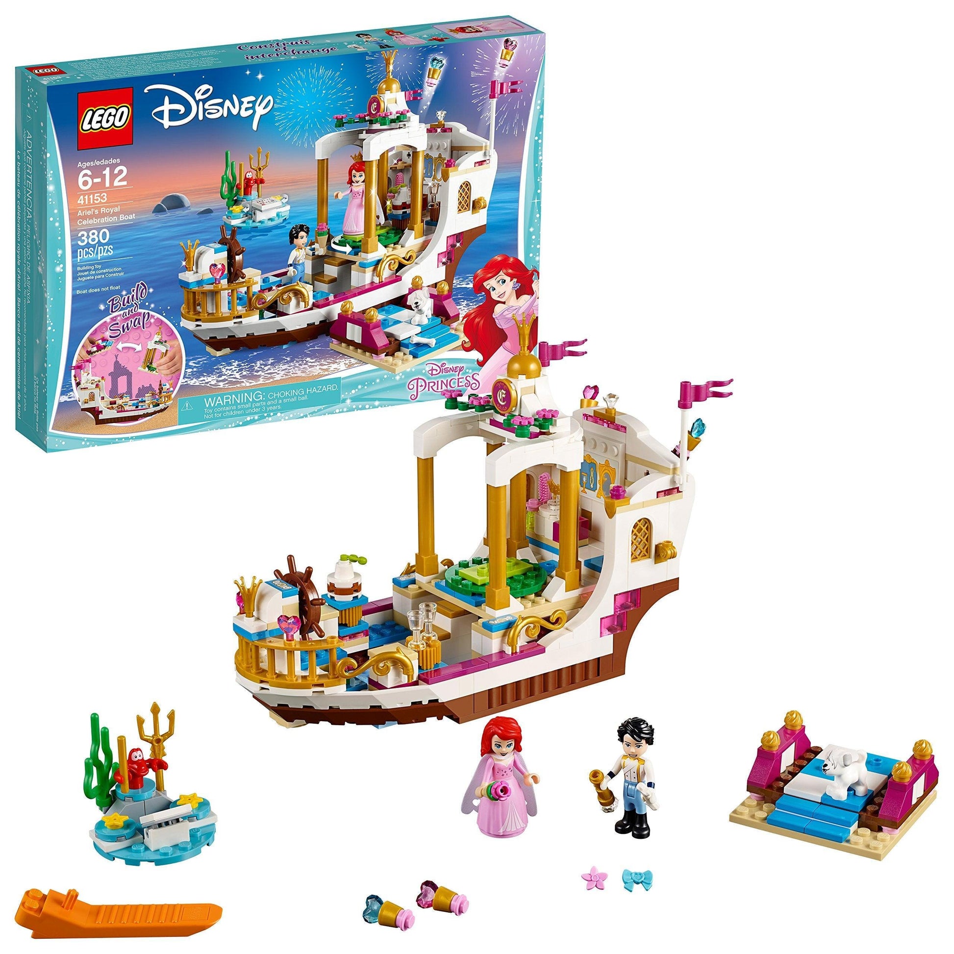 LEGO Ariel's koninklijke feestboot 41153 Disney LEGO DISNEY @ 2TTOYS LEGO €. 39.99