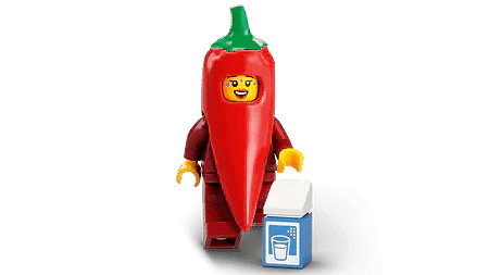 LEGO Chilli Costume Fan (1 stuk) Minifguren Serie 22 71032-2 LEGO MINIFIGUREN @ 2TTOYS LEGO €. 5.99