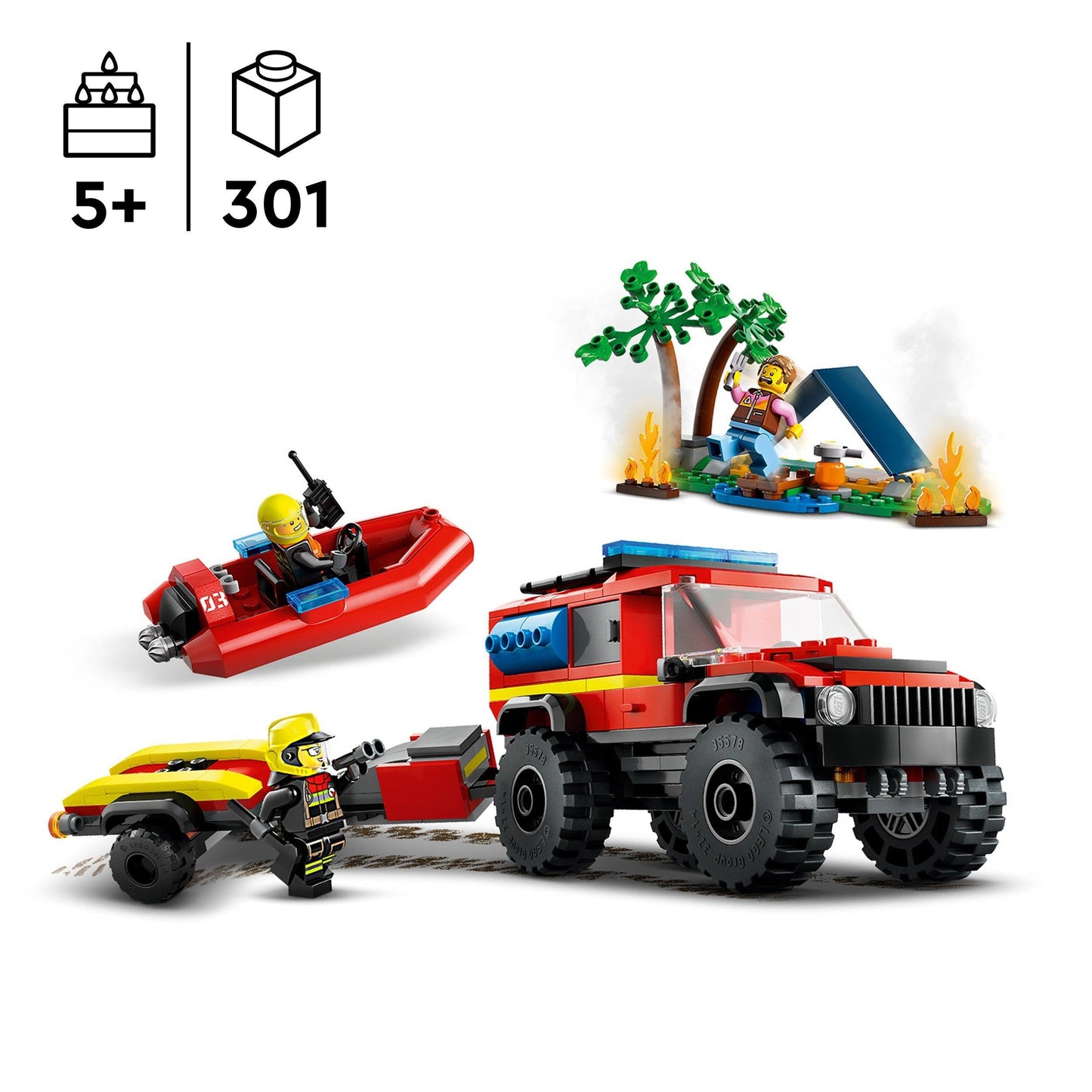 LEGO Fire Engine with Rescue Boat 60412 City LEGO FRIENDS @ 2TTOYS | Official LEGO shop😊🥰 LEGO €. 29.99