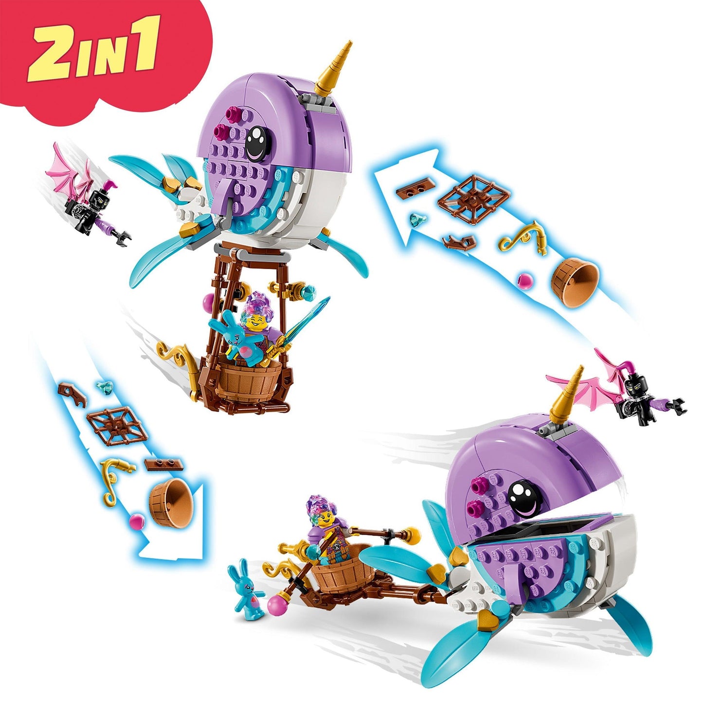 LEGO Izzie's Narwhal Hot-Air Balloon 71472 Dreamzzz LEGO DREAMZzz @ 2TTOYS | Official LEGO shop😊🥰 LEGO €. 14.99